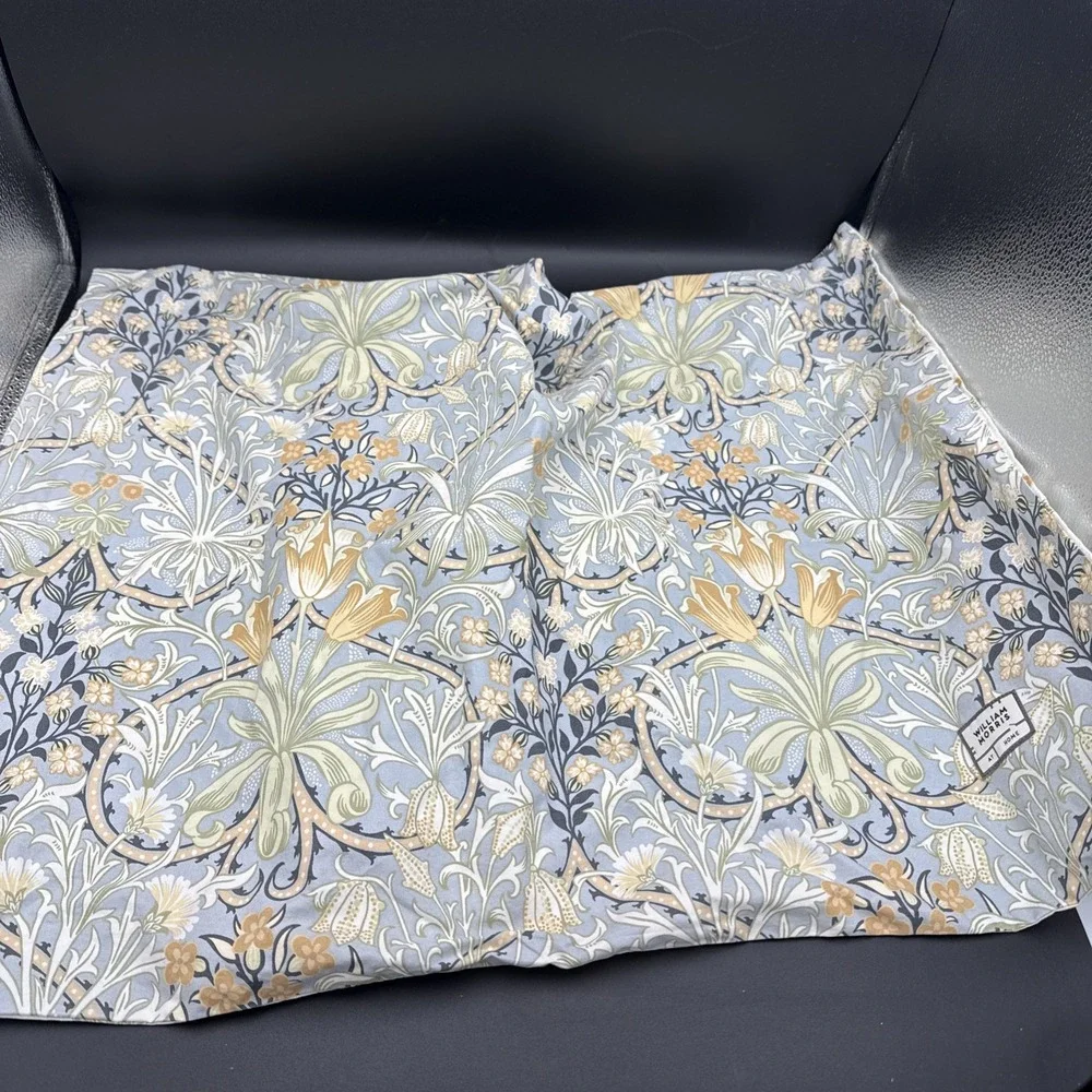 William MORRIS & CO. QUEEN Duvet Cover, 2 Cases WOODLAND WEEDS Blue green Floral